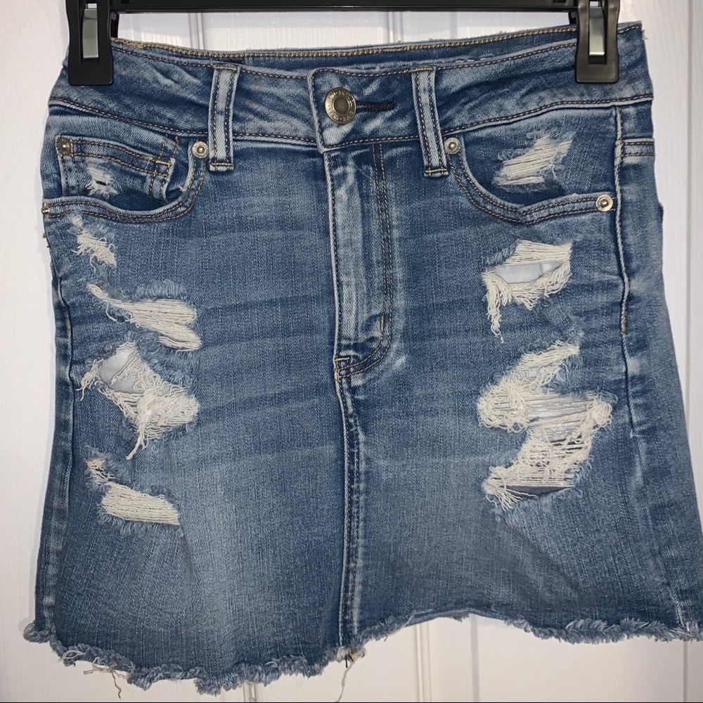 AE skirt with rips in the front